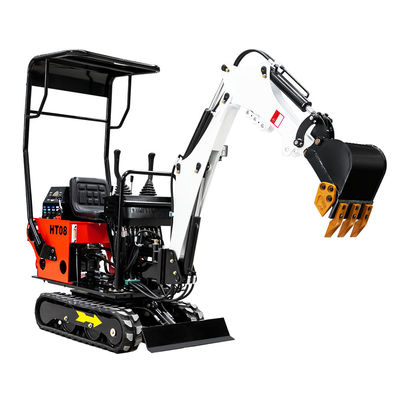 Hightop Mini Excavator Customized Color Red Gelb-Blau des Dieselmotor-0.8ton