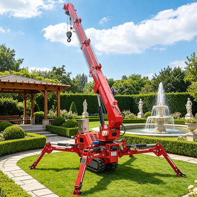 2-Ton-Spinnen-Raupenkran mit Gummikettenfahrwerk für kleine Räume